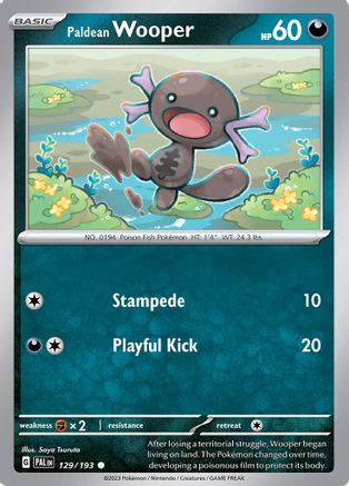 Paldean Wooper - 129/193 129 - SV02 Paldea Evolved Reverse Holofoil-1