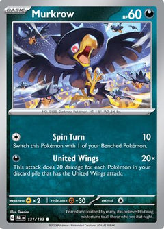 Murkrow 131 - SV02 Paldea Evolved Reverse Holofoil-1