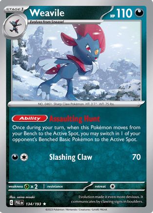 Weavile 134 - SV02 Paldea Evolved Holofoil-1