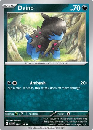 Deino 138 - SV02 Paldea Evolved Reverse Holofoil-1
