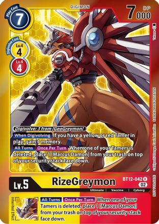 RizeGreymon (Tamer Party -Special-) (BT12-042) - Across Time Foil-1
