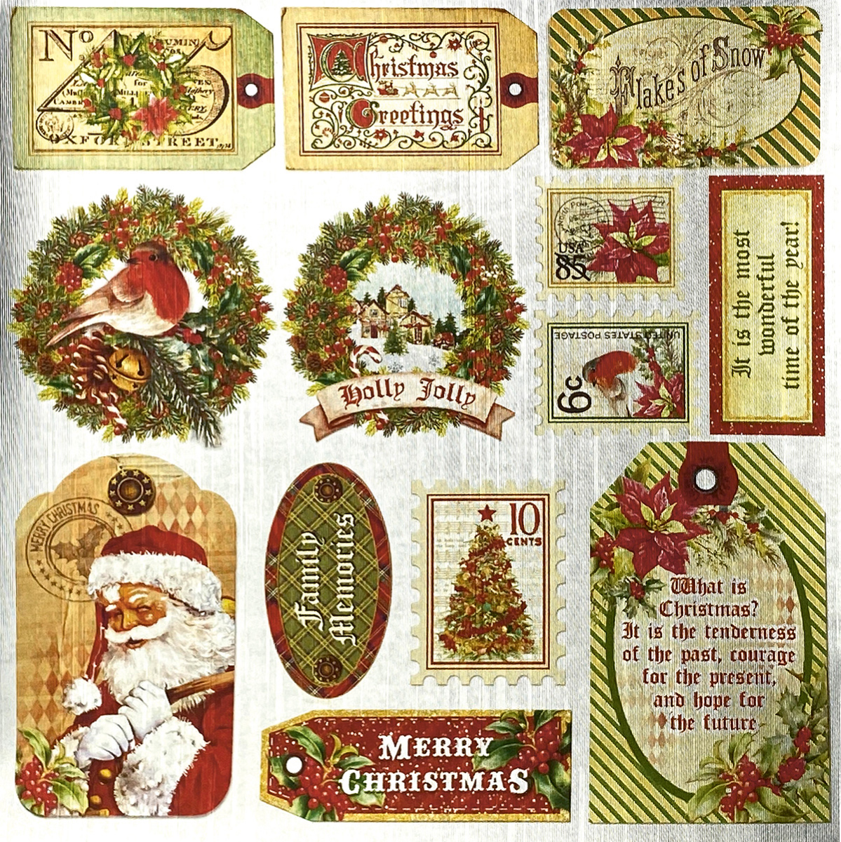 Dear Santa Deluxe Paper Silver 6"x6" 5/Pkg-4