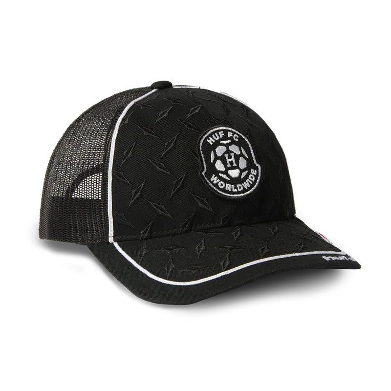 HUF 'Diamond Plate' Trucker Cap - Black-2