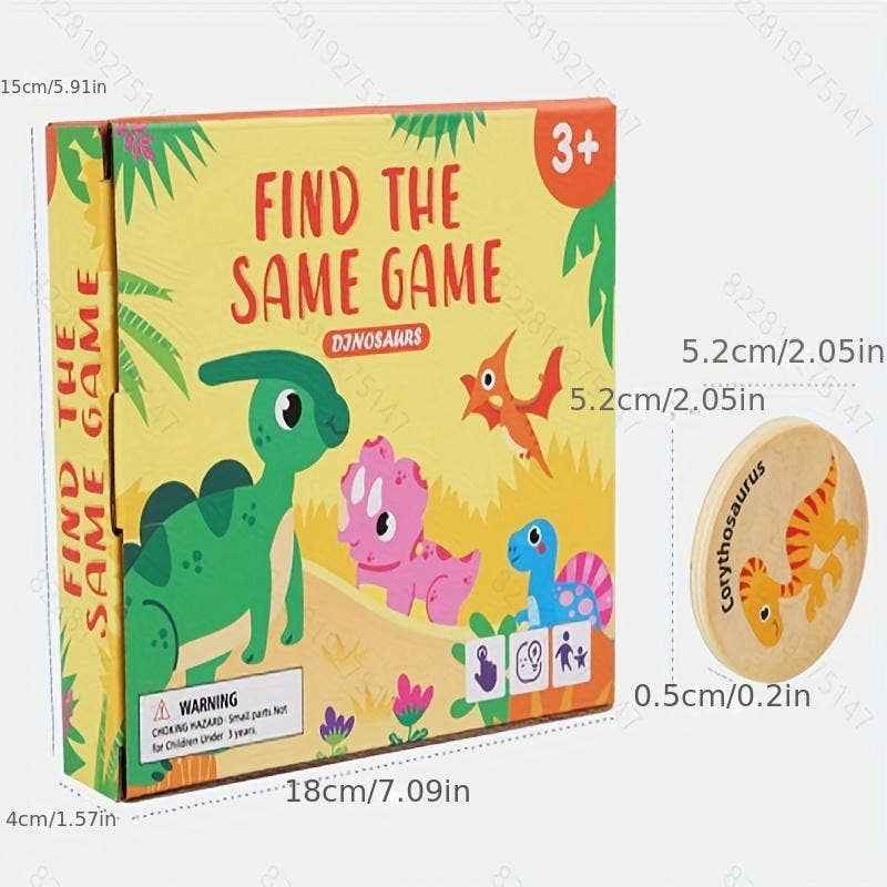 KiddieKickz - Dinosaur Memory Matching Game - Ages 3+-3