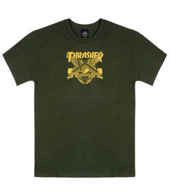 Thrasher X AntiHero 'Eaglegram' Tee - Forest Green-1