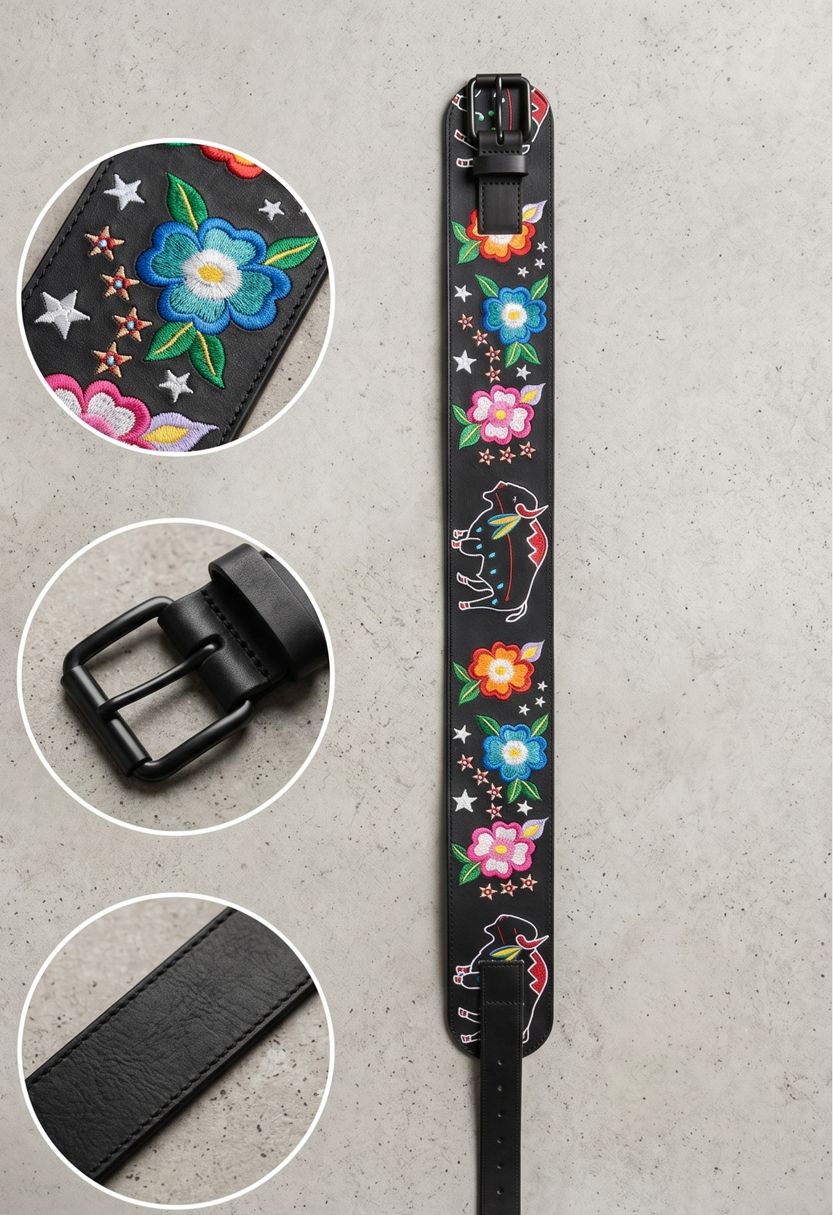 Heritage Leather Regalia Belt (BUFFALO)-3