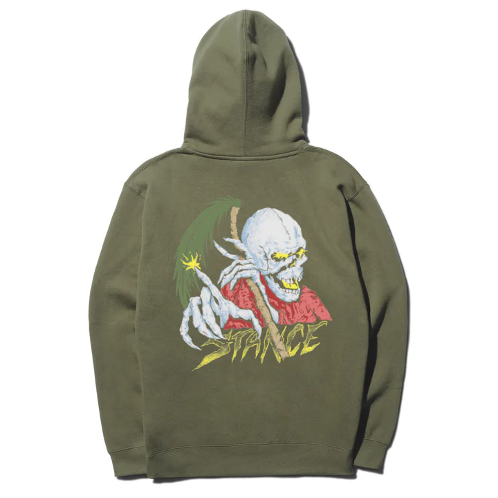 Stance 'Palm Slayer' Hoodie - Army Green-2