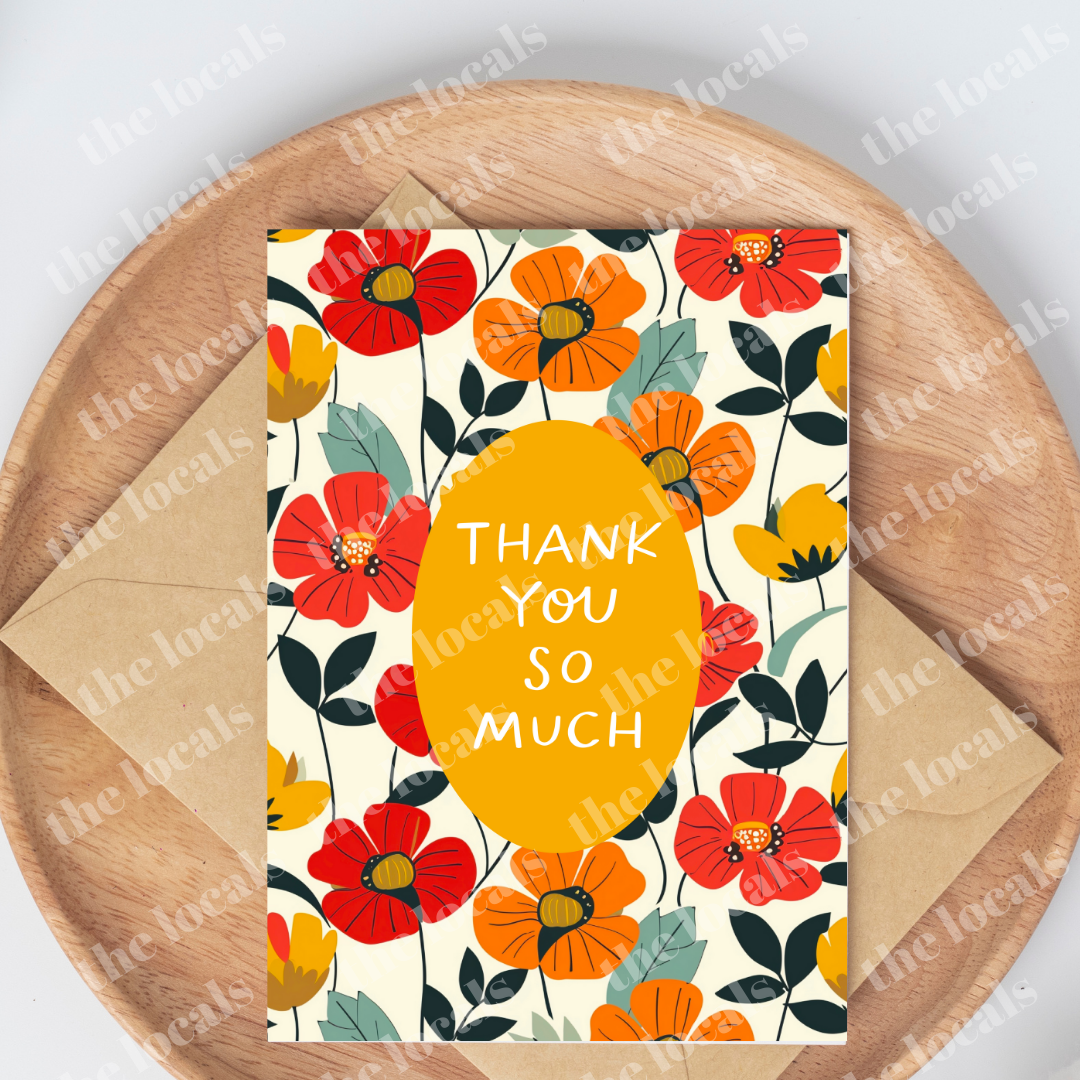 Thank You So Much Floral Greeting Card-1