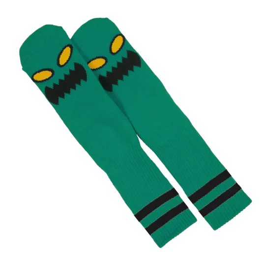 Toy Machine 'Monster Face' Crew Socks - Green-1
