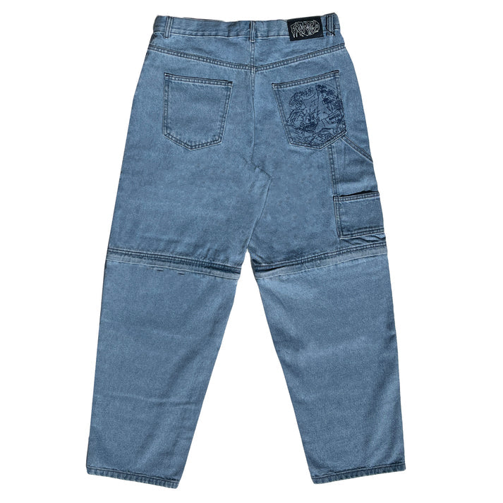 Frosted Skateboards 'Transformer' Baggy Jeans - Light Blue-2