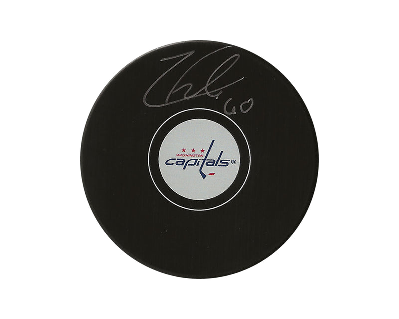Palet de hockey autographe de Zach Fucale des Capitals de Washington-1