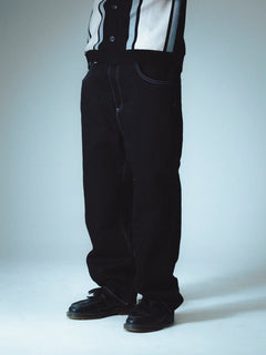 Jacker 'Classic Daily' Denim Pants - Black-3
