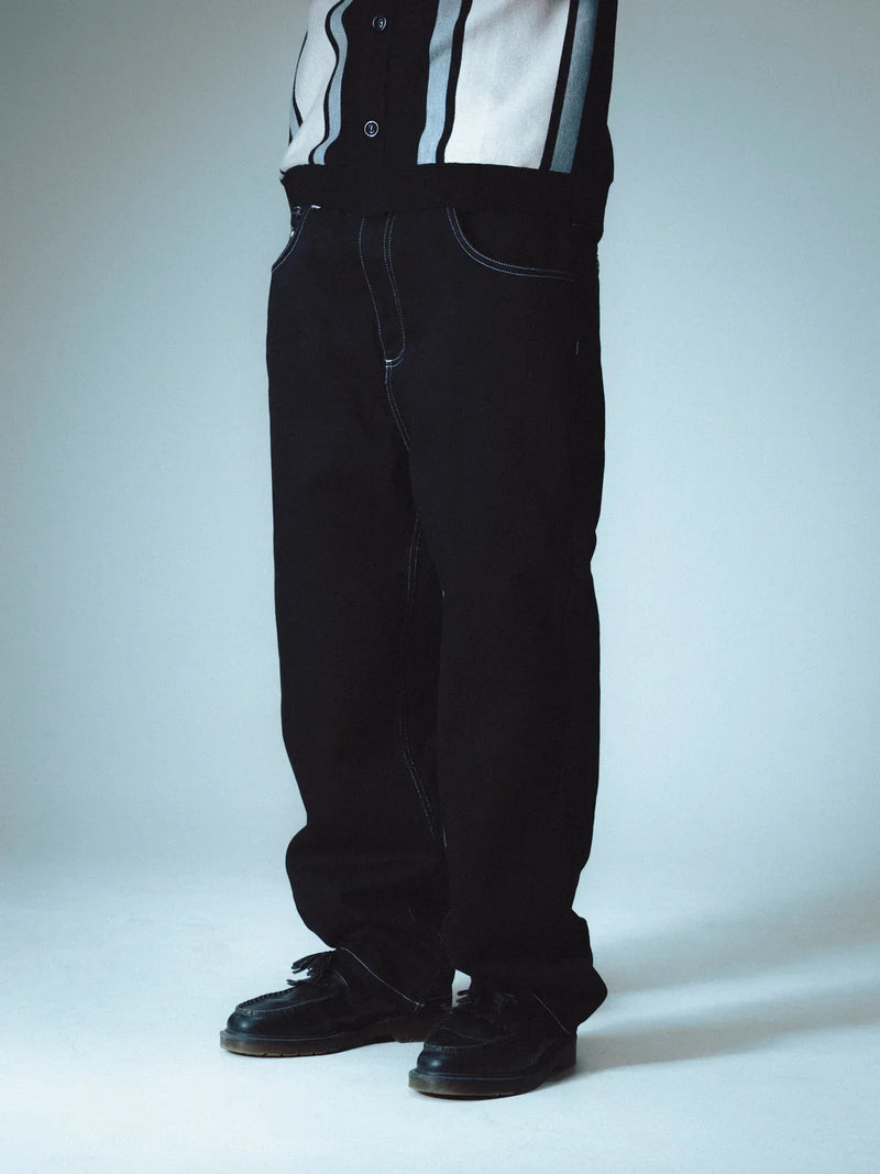 Jacker 'Classic Daily' Denim Pants - Black-3