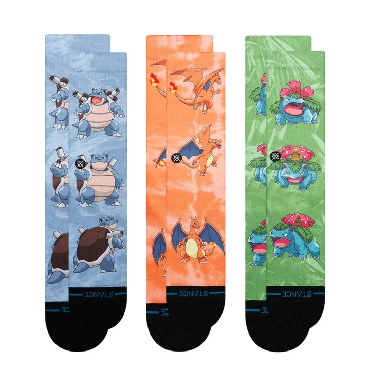 Stance x Pokémon 'Starter' Crew Socks - Multi (3 Pack)-1