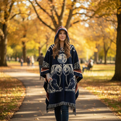 Bear HandMade Wool Poncho-3