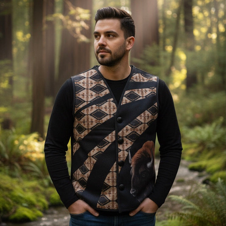 Buffalo Native Vest(Black)-1