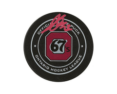 Jack Quinn Autographed Ottawa 67's Official Game Puck-1