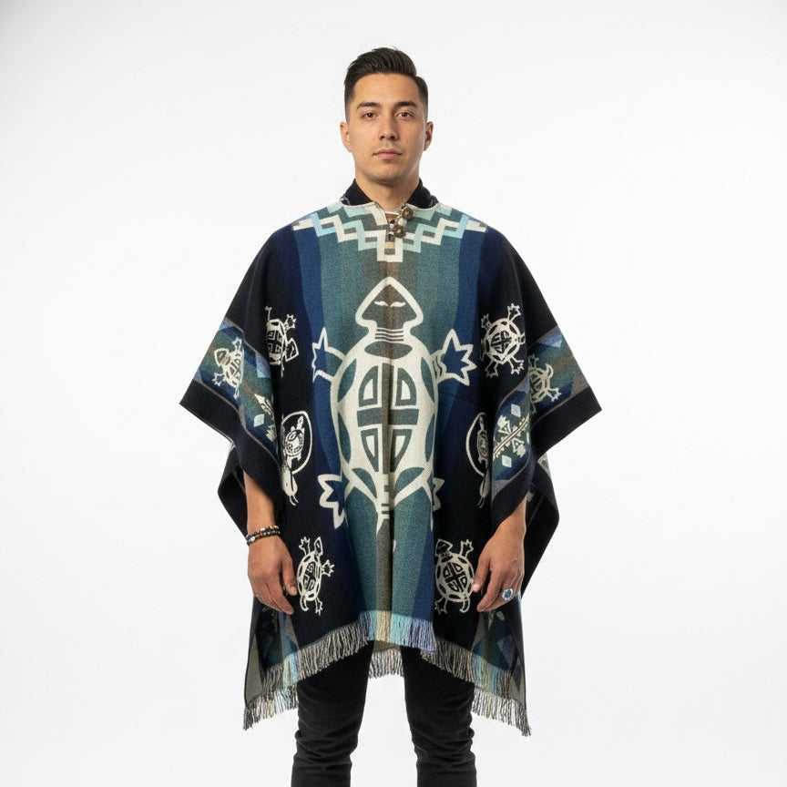Turtle HandMade Wool Poncho-1