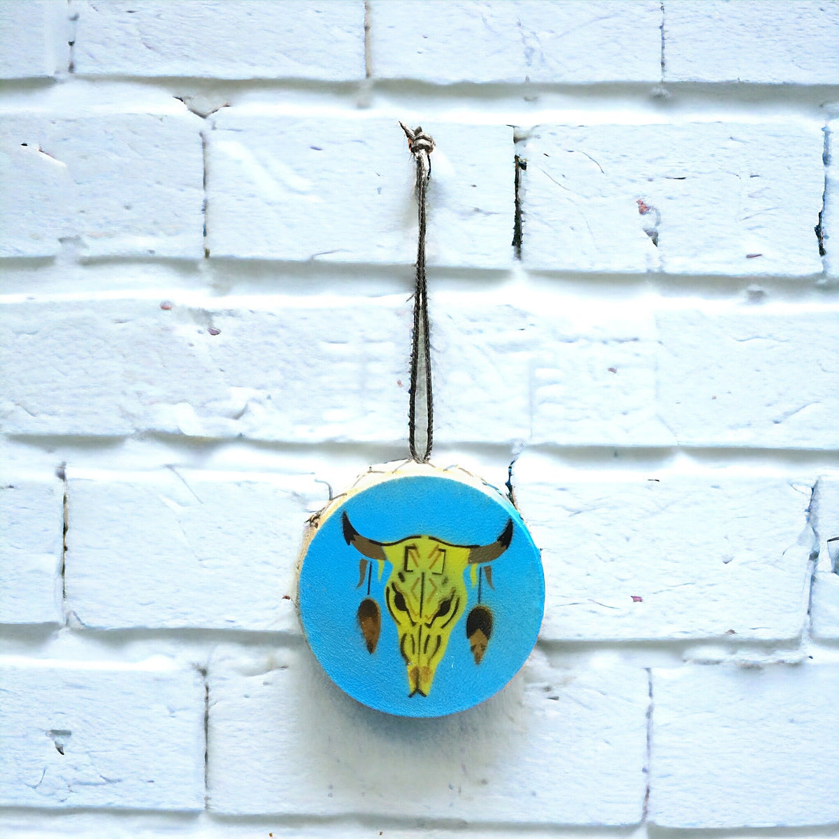 Interior Rear View Mirror Hanging Drum with Buffalo