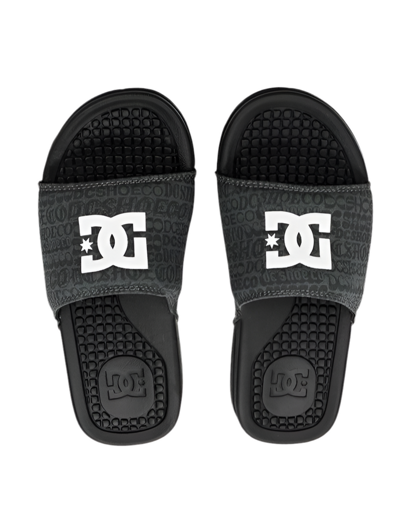 DC Shoes 'Bolsa' Slide - Black/White Print-1