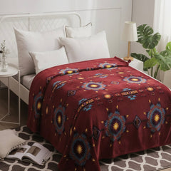 Star Burst Design Silk Touch Blanket-1