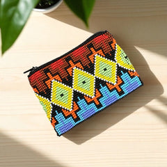 Geometric Beaded coin purse-2