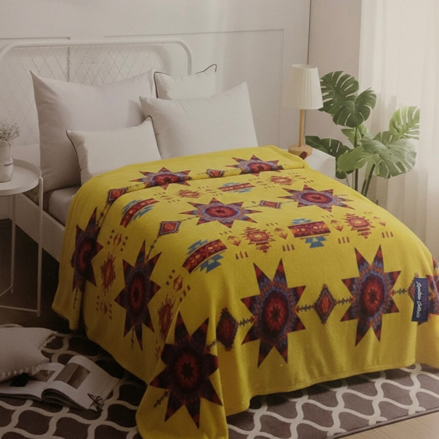 Star Burst Design Silk Touch Blanket-10