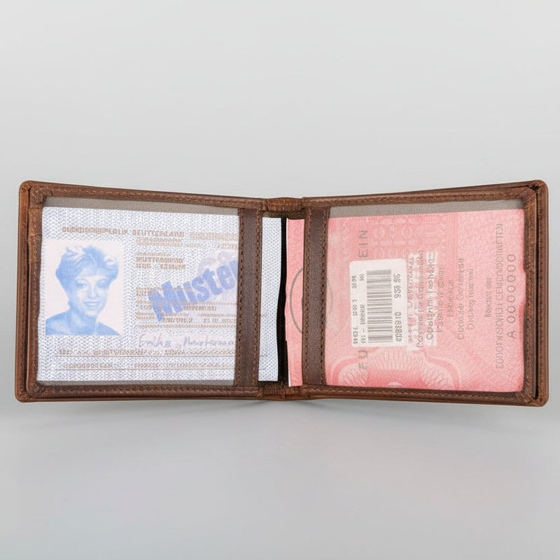Men’s Genuine Leather Bifold Wallet. High Capacity 12 Card Slot Organizer-3