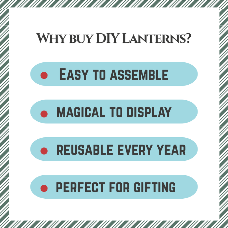 CrafTreat Lanternes en papier à faire soi-même – Maison d'hiver-3