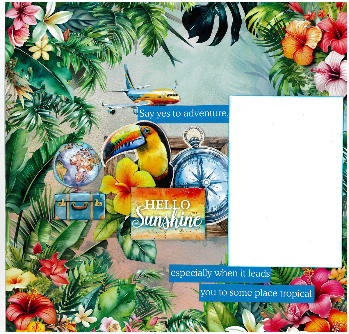 3Quarter Designs Tropic Excursion 12x12 Design Paper & Diecuts Set-10