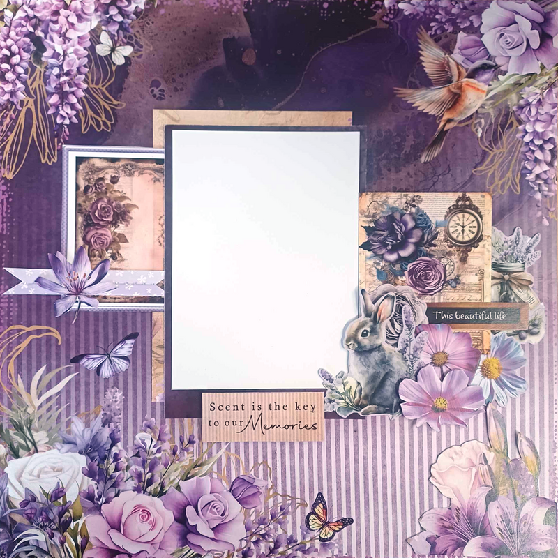 3Quarter Designs Lilac Euphoria 12x12 Design Paper & Diecuts Set-11