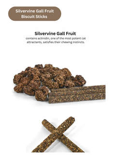 Silvervine Gall Fruit / Catnip Biscuit Sticks - 8pcs-4
