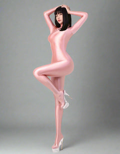 Spandex Nylon Full Bodysuit Back Zipper Zentai Shinny Cosplay Jumpsuit-7