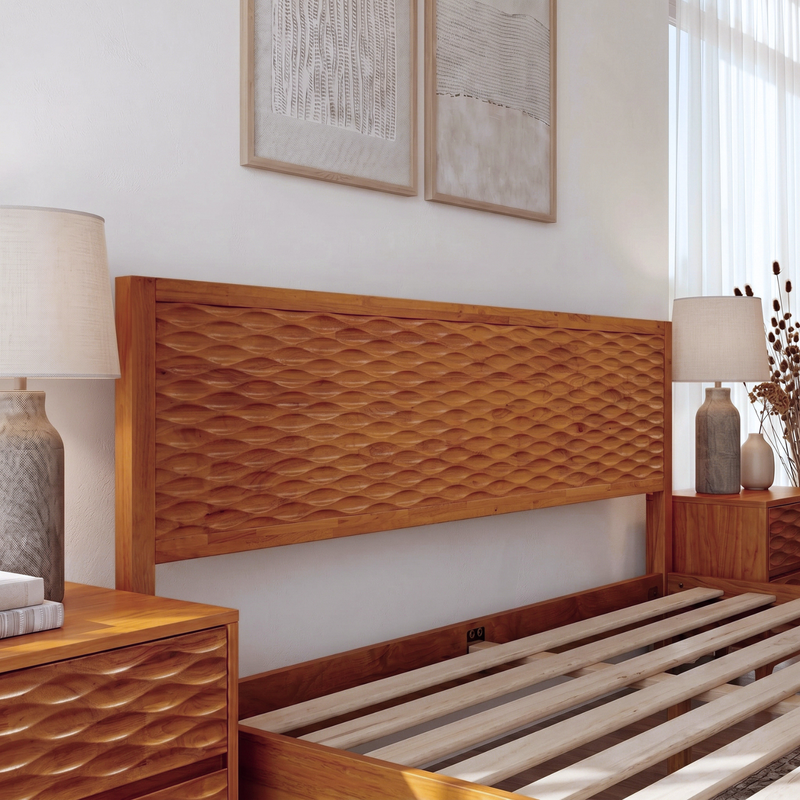 Elara Solid Wood Bed Frame-15