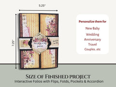CrafTreat Scrapbook Blanks - FlipFlap Gatefold - Black & Kraft Color-4