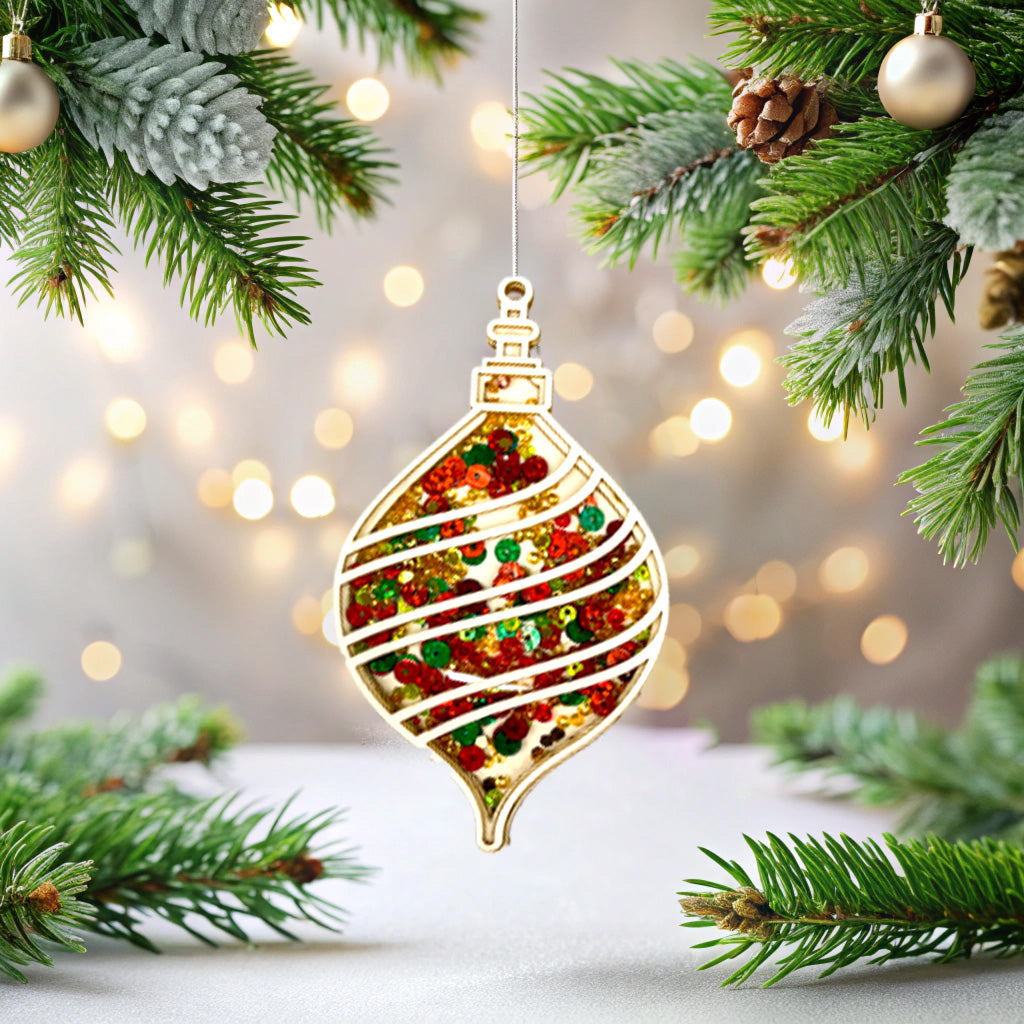 CrafTreat 3D Shaker Chipboard - Bauble-1