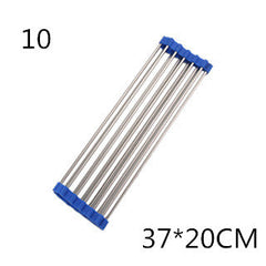 Folding Kitchen Drain Sink Rack Stainless Steel-15