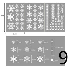 Christmas Decorations Glass Electrostatic Stickers-48