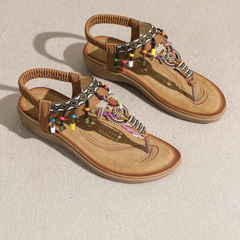 Bohemian Ethnic Style Flat Sandals Pendant Flip-flops-4
