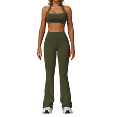 Women’s Backless Halter Yoga Workout Set – Tight-Fit Quick-Dry Activewear-8
