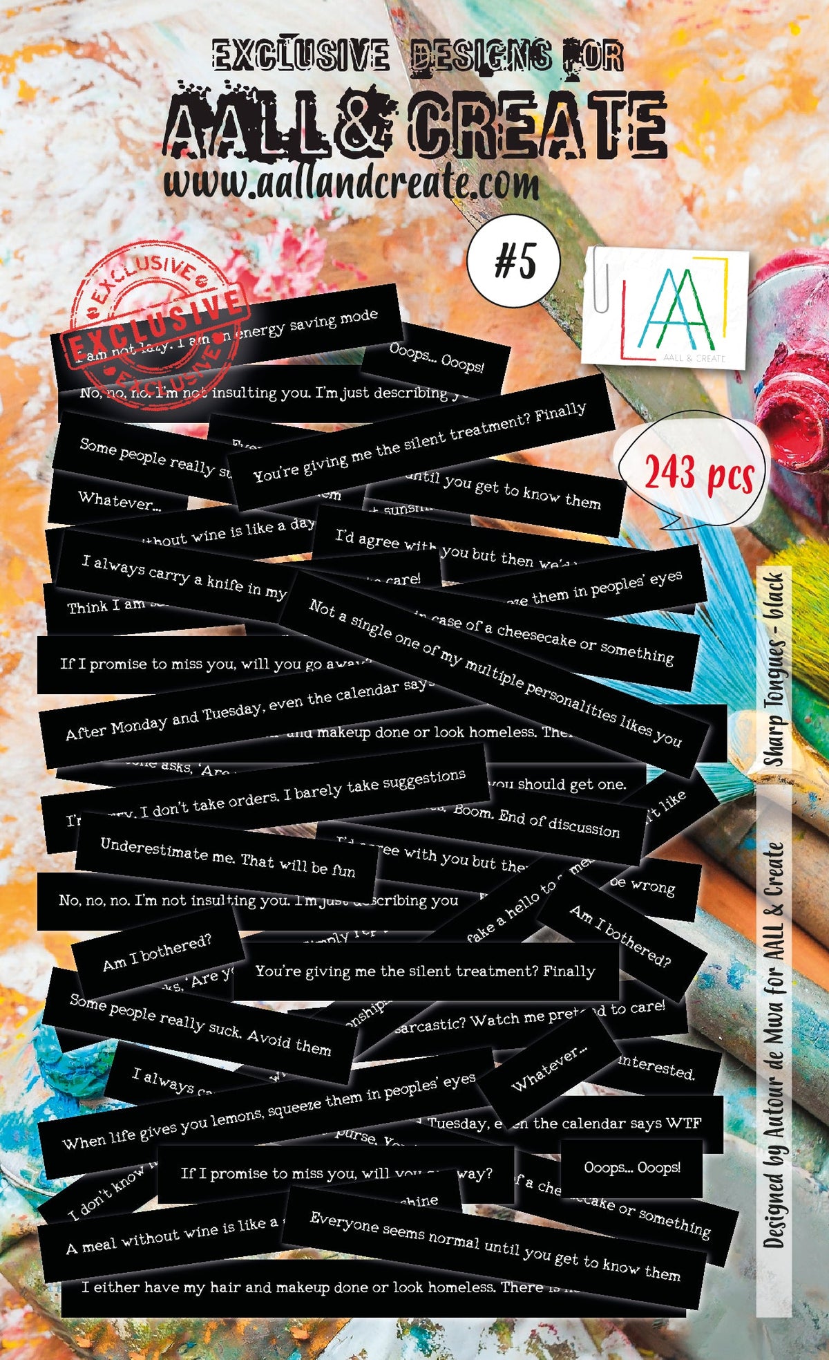 AALL and Create Ephemera - 005 - Sharp Tongues Black-1