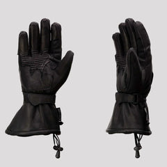 Open Road Men's Armored Gauntlet Leather Motorcycle Gloves-5