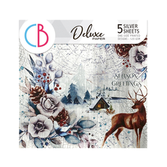 Winter Journey Deluxe Paper Silver 6"x6" 5/Pkg-1