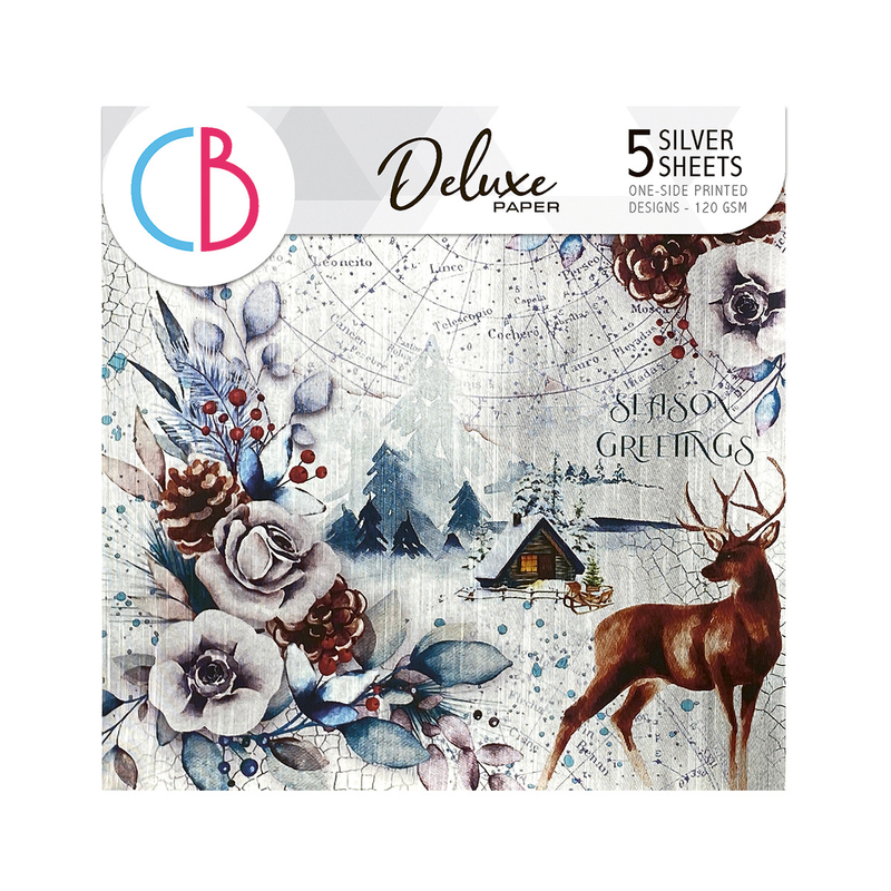 Winter Journey Deluxe Paper Silver 6"x6" 5/Pkg-1