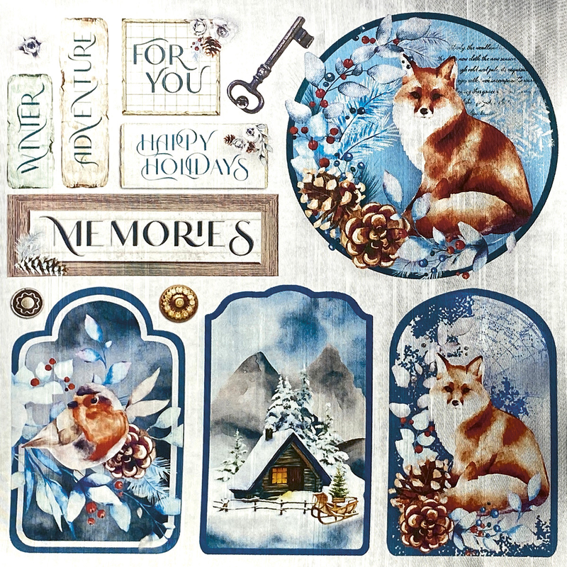 Winter Journey Deluxe Paper Silver 6"x6" 5/Pkg-5