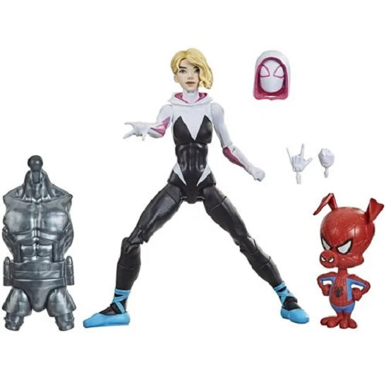 Spider-Man–Marvel Legends Gwen Stacy/Spider-Gwen 6-Inch Action Figure–Stilt-Man BAF Series (UPC: 5010993786534)