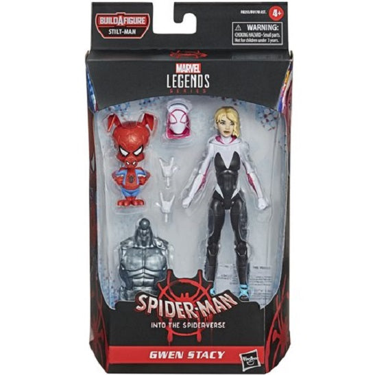 Spider-Man–Marvel Legends Gwen Stacy/Spider-Gwen 6-Inch Action Figure–Stilt-Man BAF Series (UPC: 5010993786534)