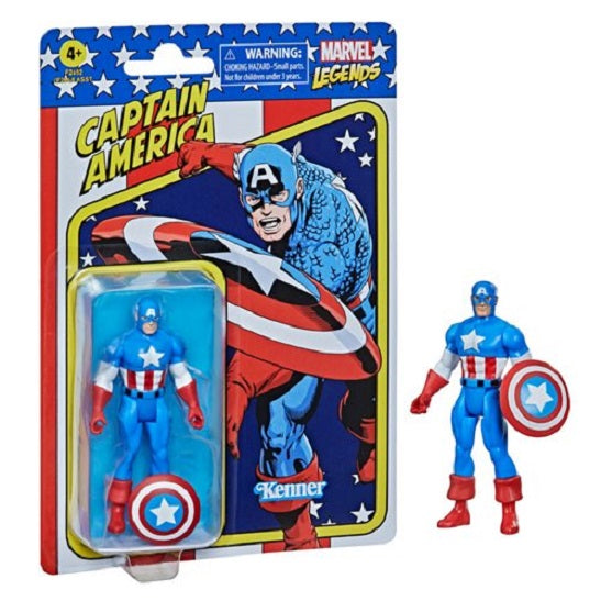 Figura de acción Marvel Legends Retro Capitán América de 3,75 pulgadas (UPC: 5010993842513)