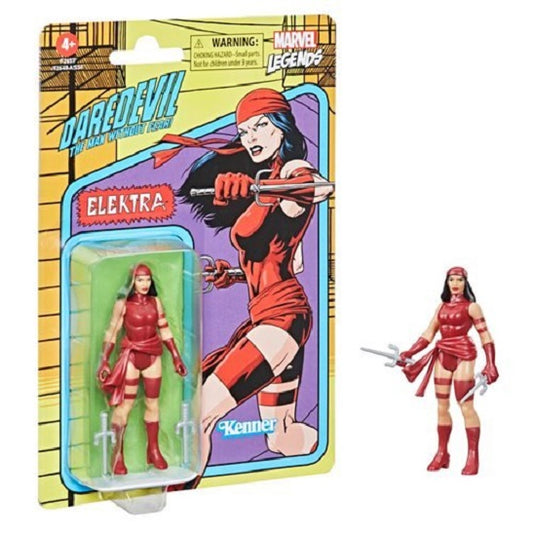 Marvel Legends Retro 375 Collection Elektra Figura de Acción de 3,75 Pulgadas (UPC: 5010993848980)
