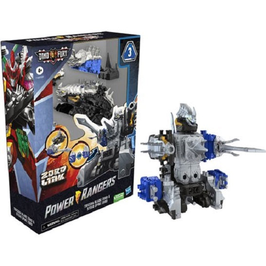 Power Rangers Dino Fury – Set de Zords Tricera Blade y Stego Spike (UPC: 5010993858323)